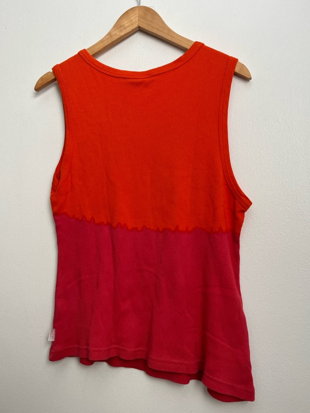 VTG Y2K Karl Rhinestone Logo Two-Tone Ribbed Tank Top - M - Picture 7 of 15